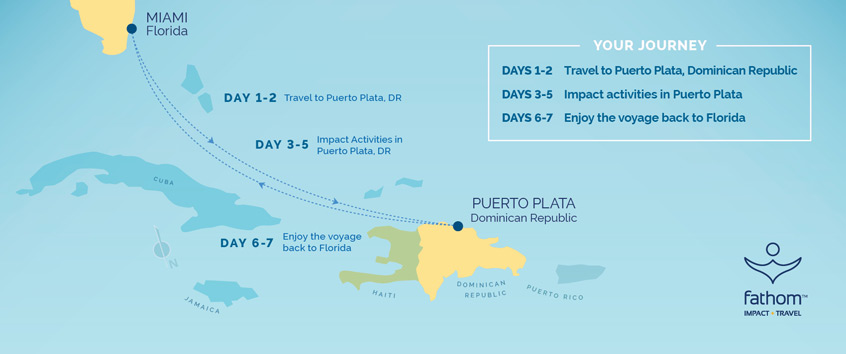 Fathom Dominican Republic Itinerary Map