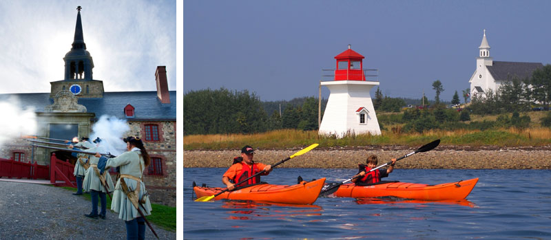Colonial history and kayaking in Sydney, Nova Scotia