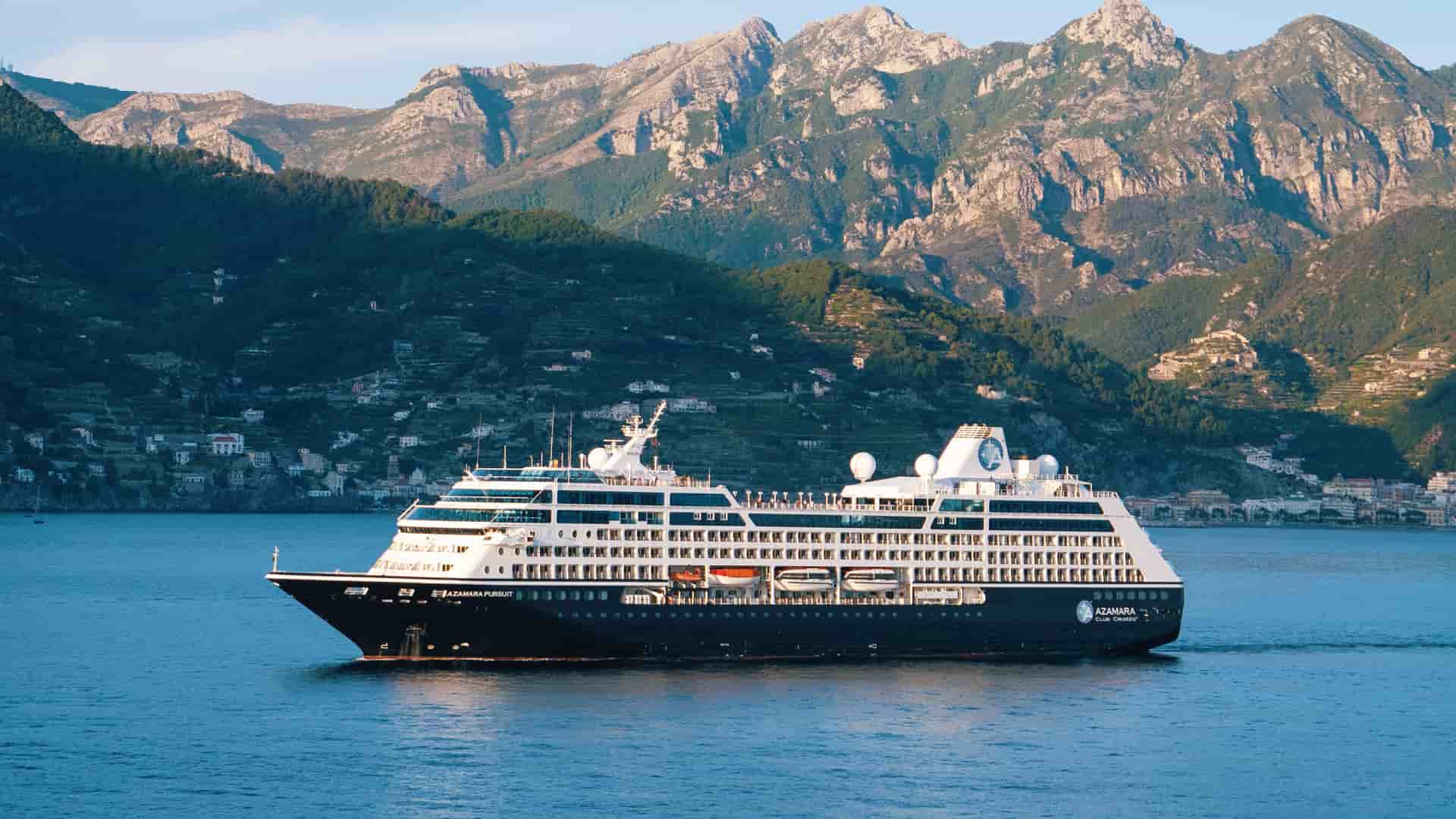 Azamara Pursuit in a fjord in Norway.