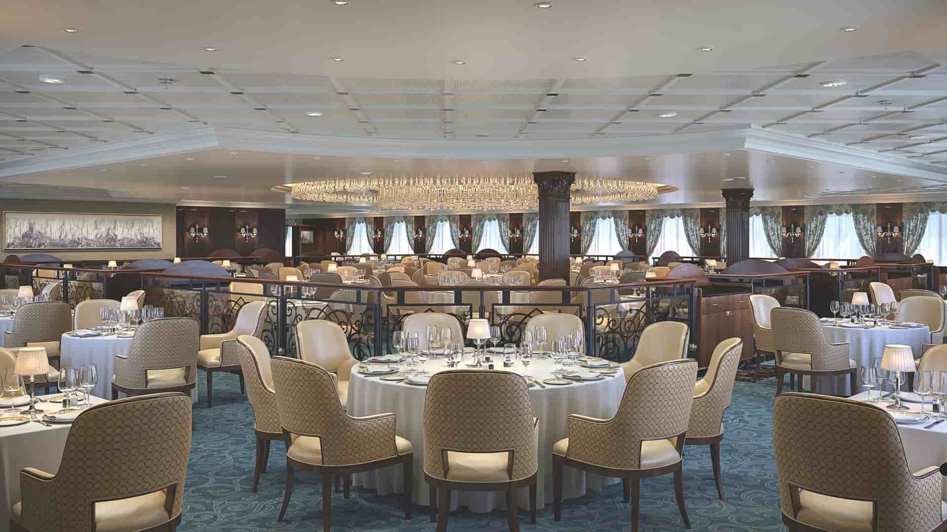 Rendering of the new grand dining room onboard Oceania Cruises' Insignia.