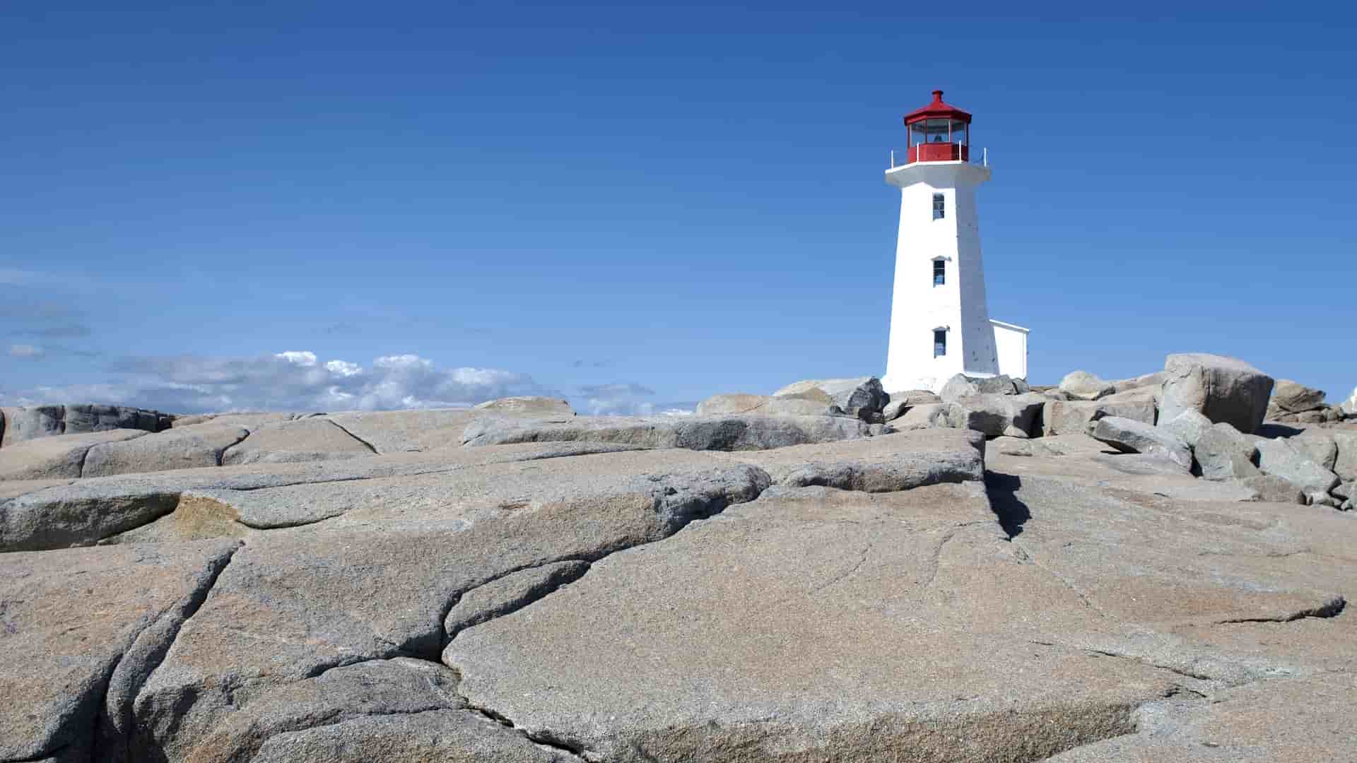 Historic Halifax waterfront buildings.