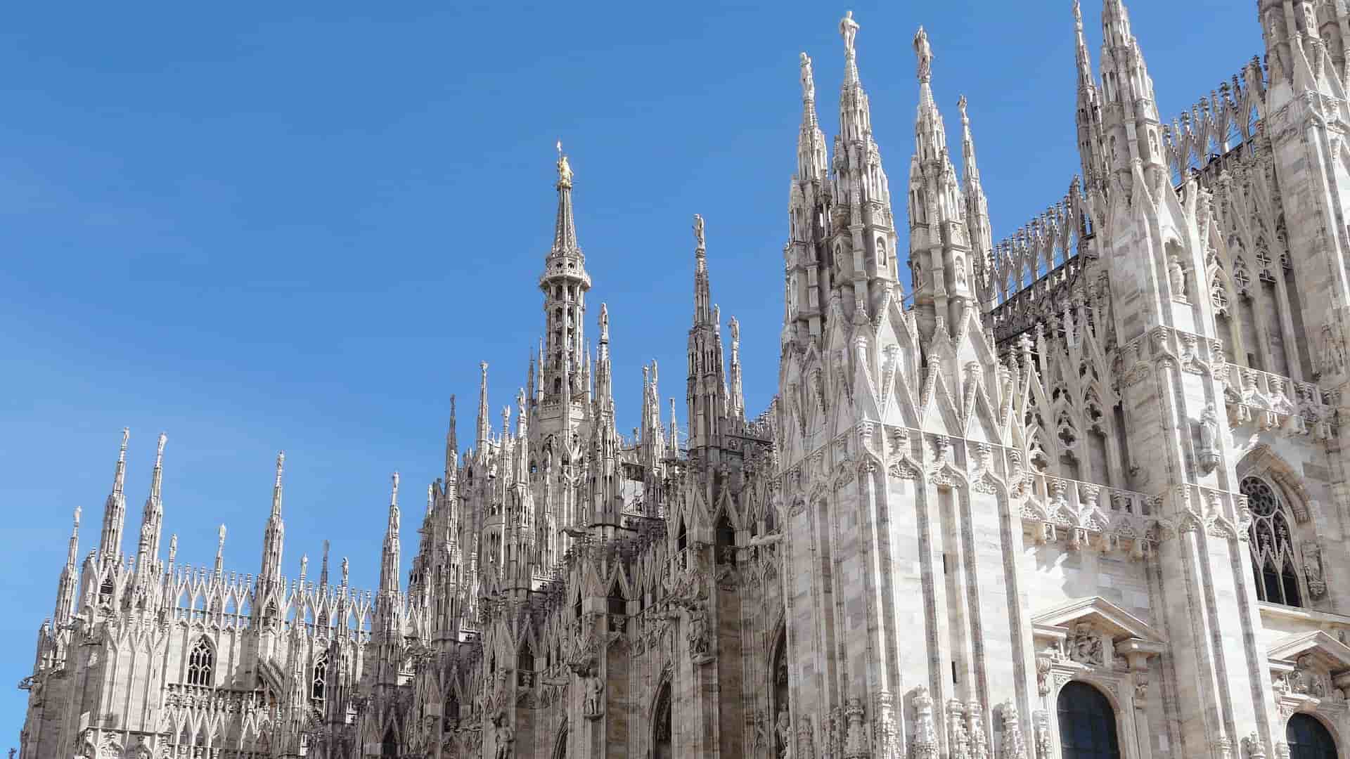 Milan Duomo gothic cathedral.