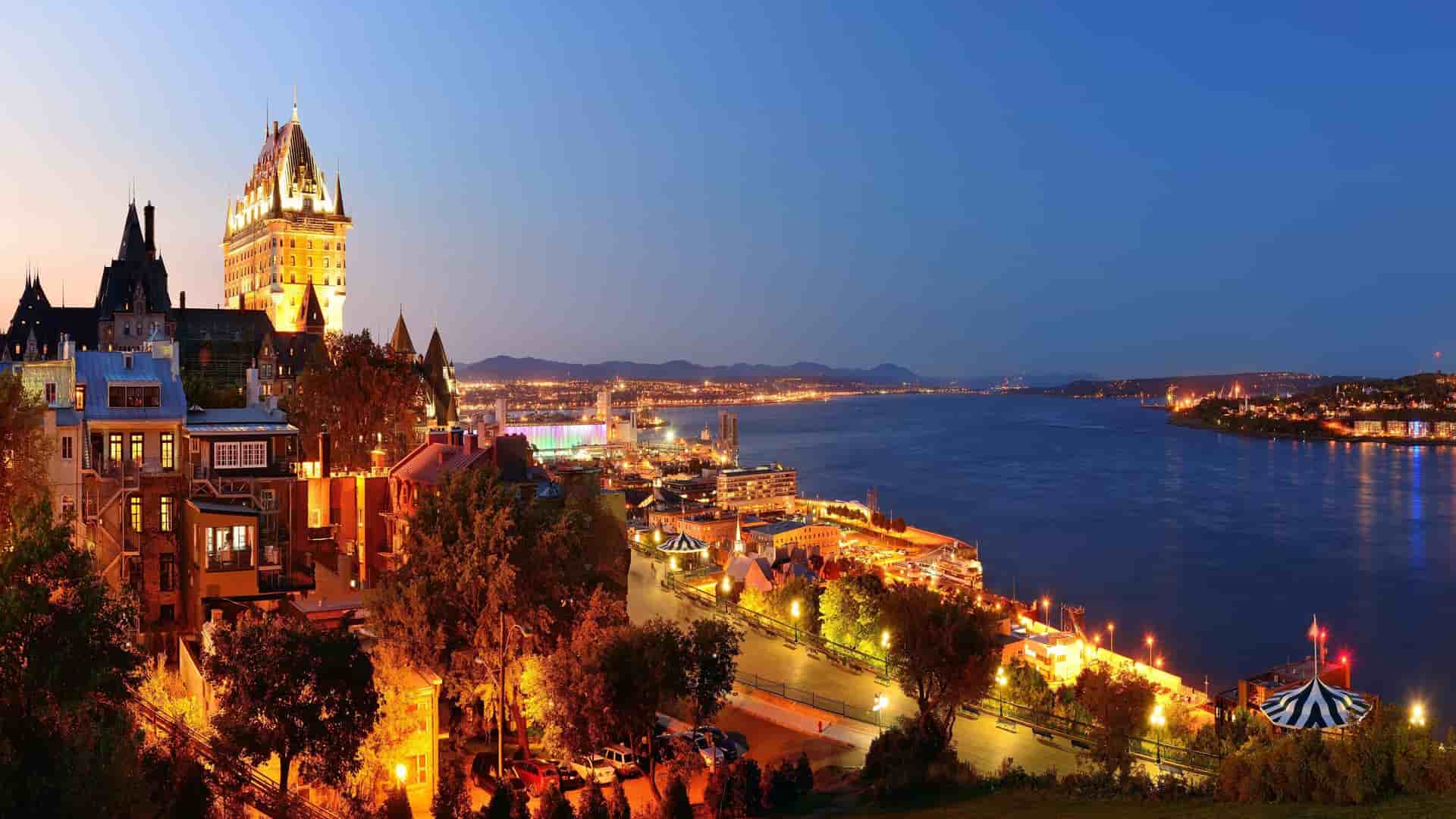 Historic Château Frontenac hotel in Quebec City.