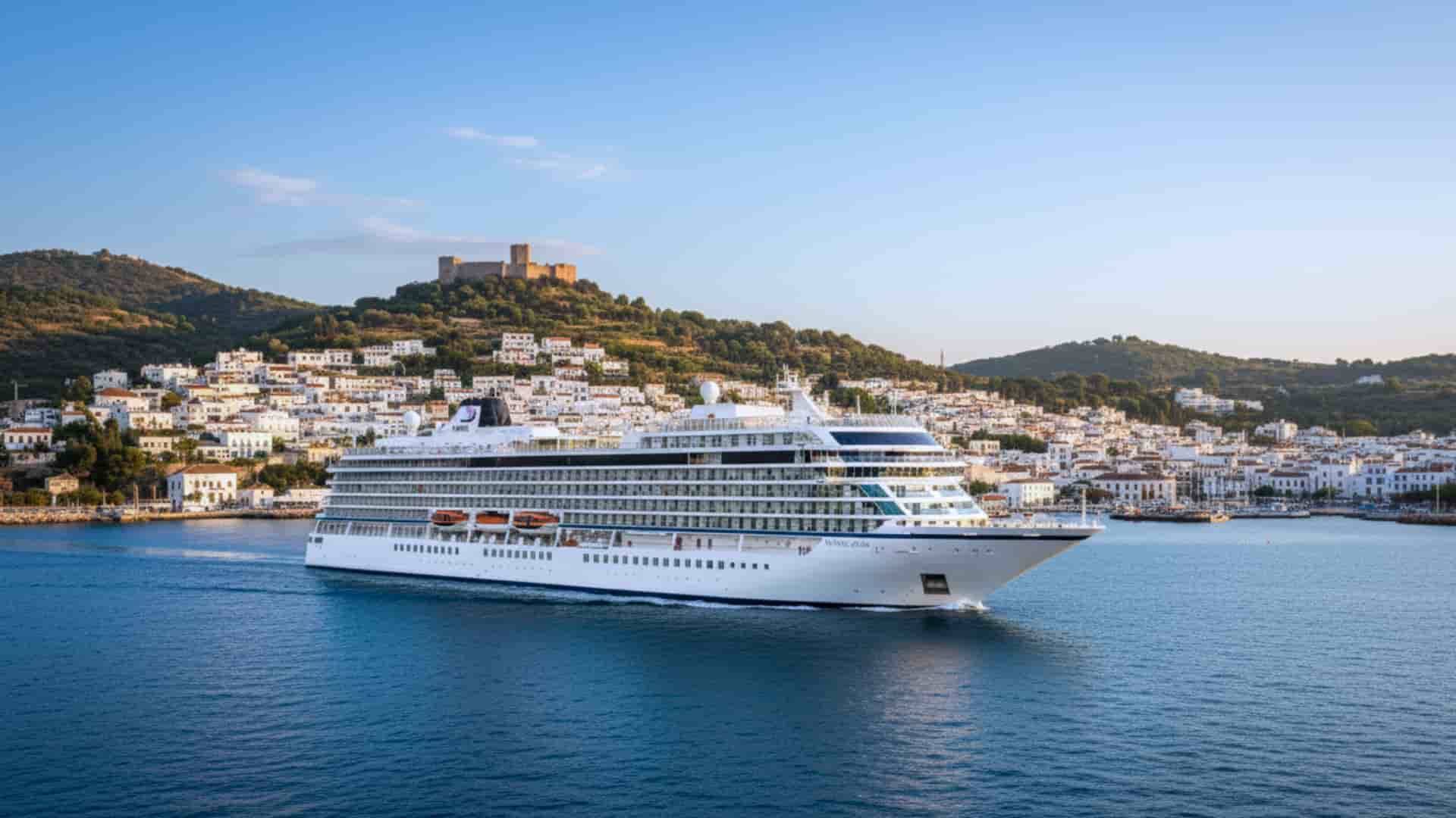 Viking Astrea ocean cruise ship exterior.