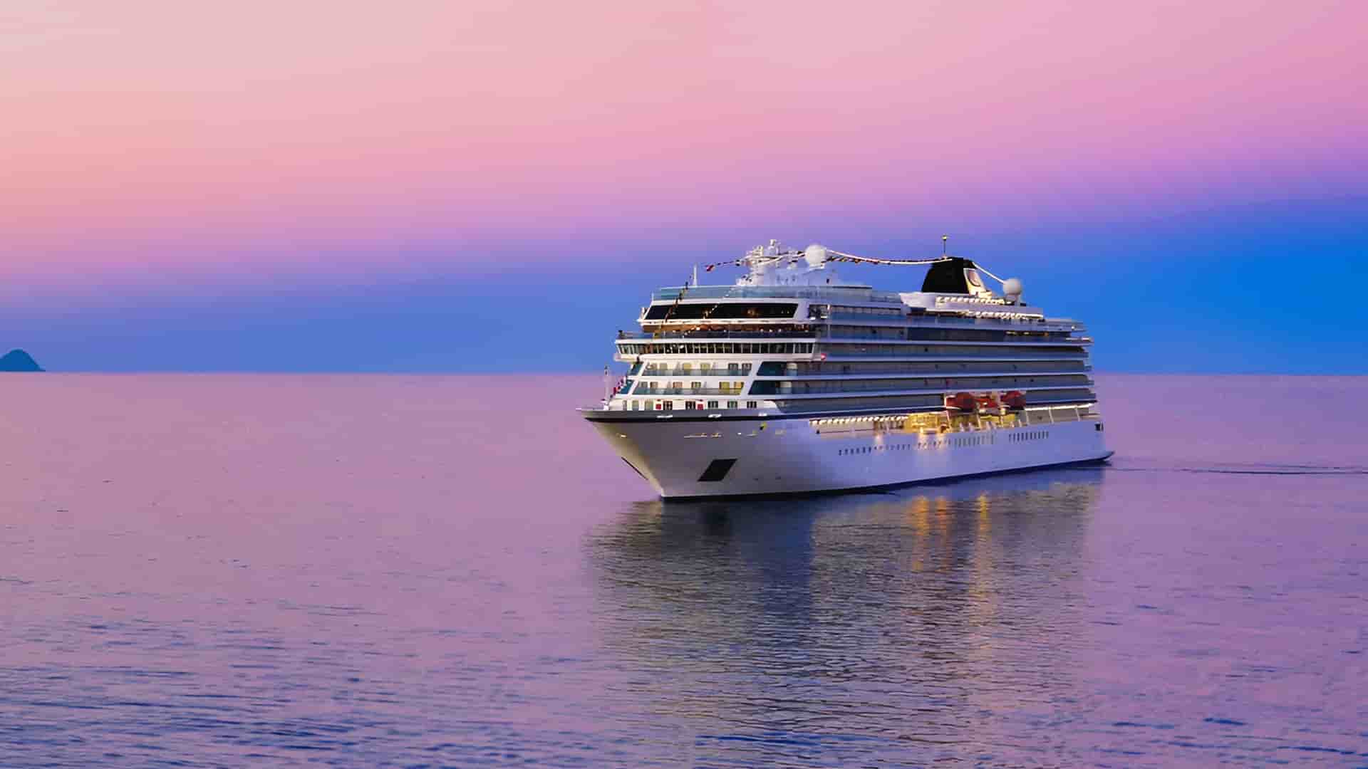 VIking Libra sailing at dusk.