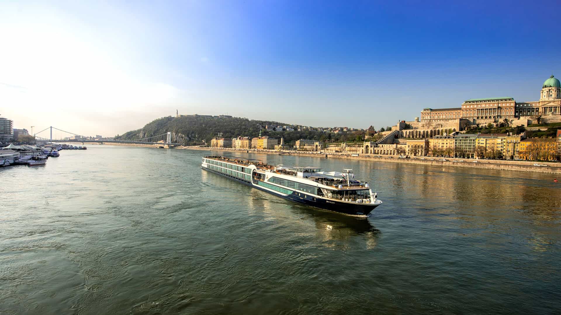 Avalon Waterways view river cruise ship exterior.