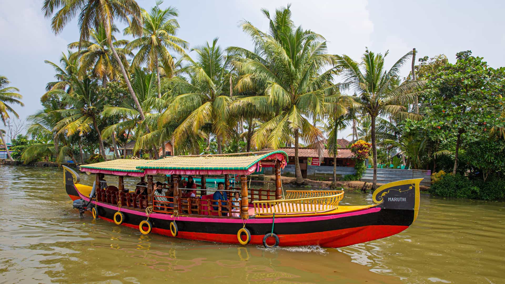 Azamara Cruises: Cochin (Kochi), Kerala, India - traditional houseboat, scenic backwaters, cultural experience.