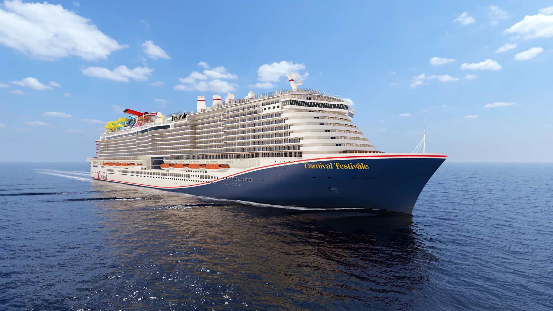 Carnival Cruise Line Festivale ship exterior.