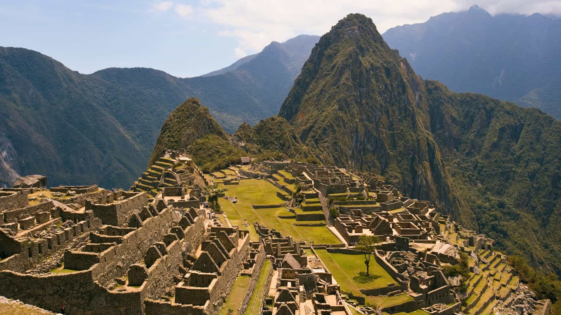 Panoramic view of Machu Picchu in the Andes Mountains, Peru, on a Celebrity Cruises South American excursion.
