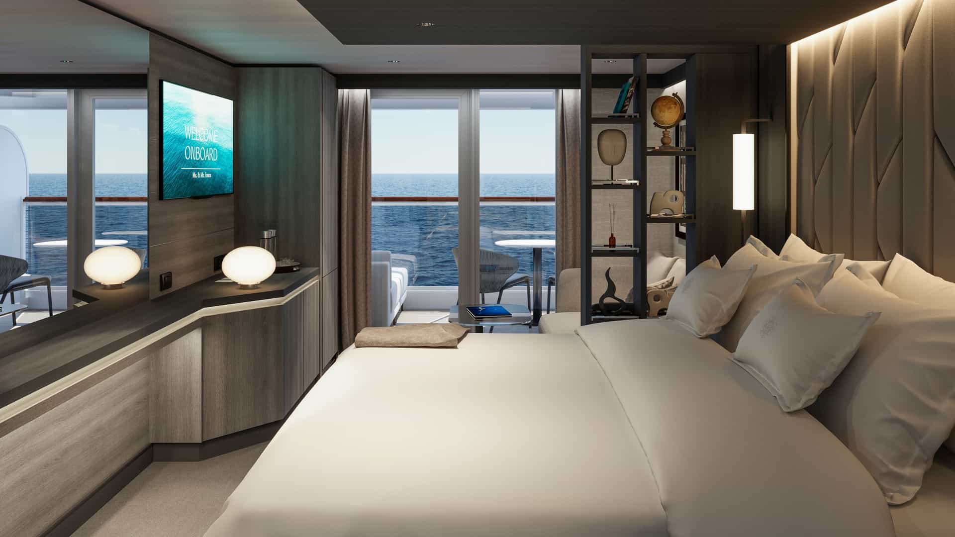 The new Ocean Terrace Suites onboard the Explora 3.