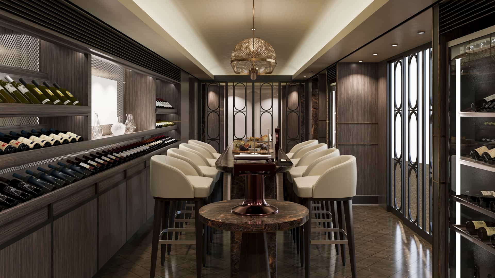 The Cellar Restaurant onboard the Explora 3.