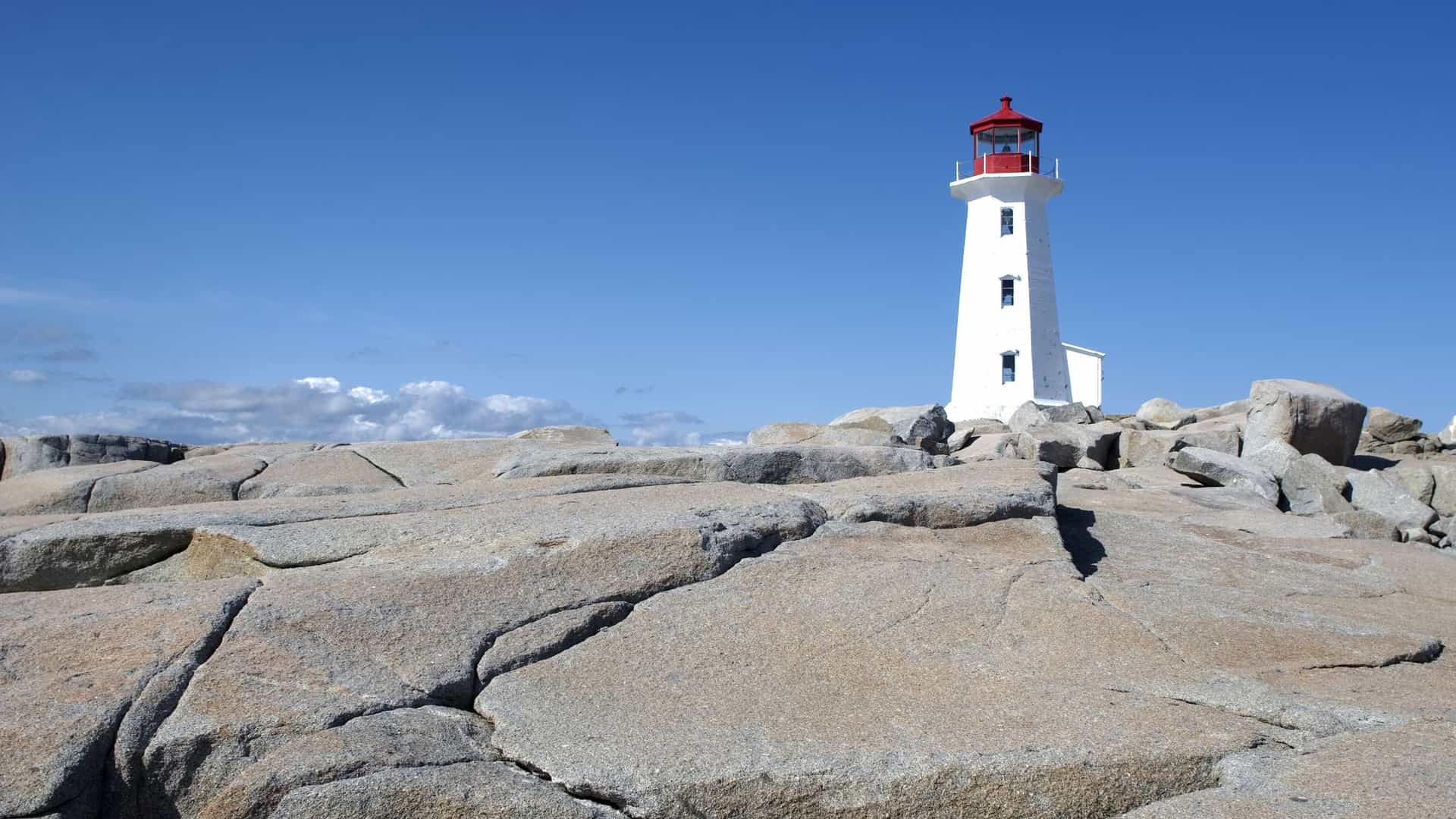 Historic Halifax waterfront buildings.