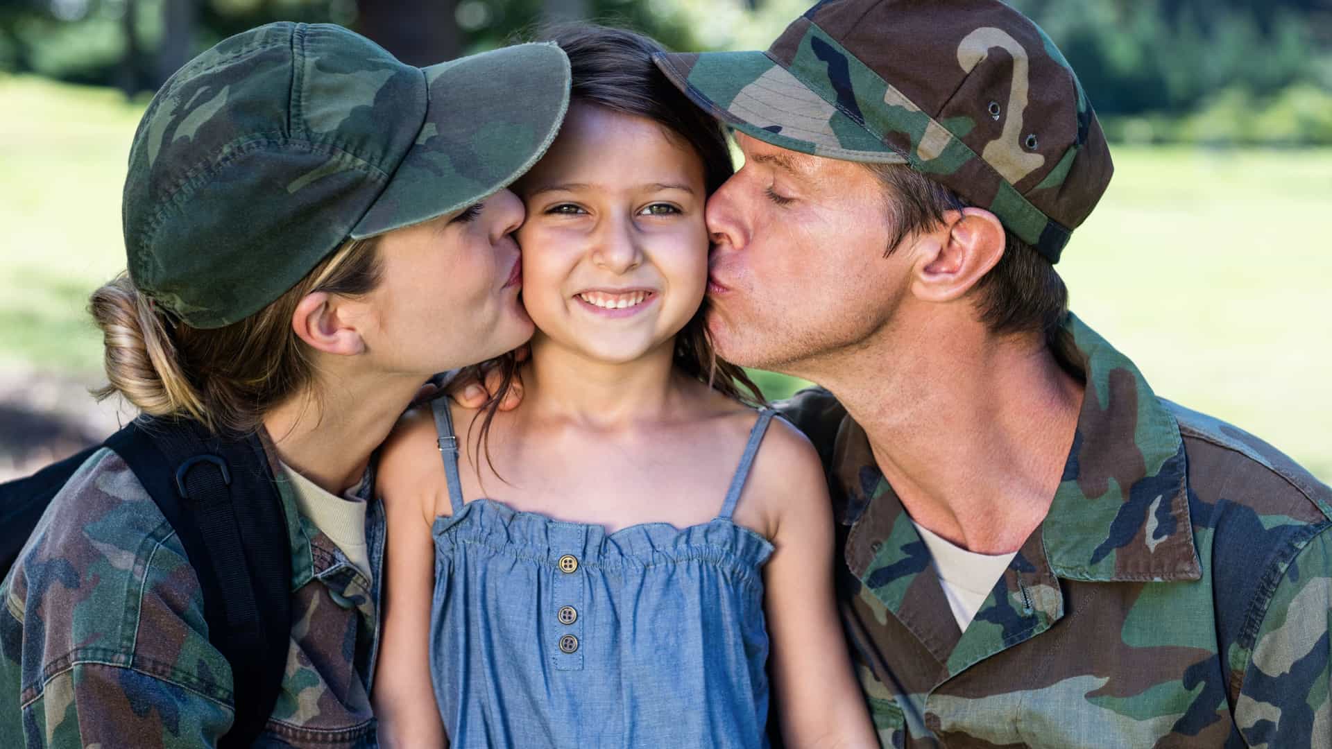 Military family reunion on cruise vacation