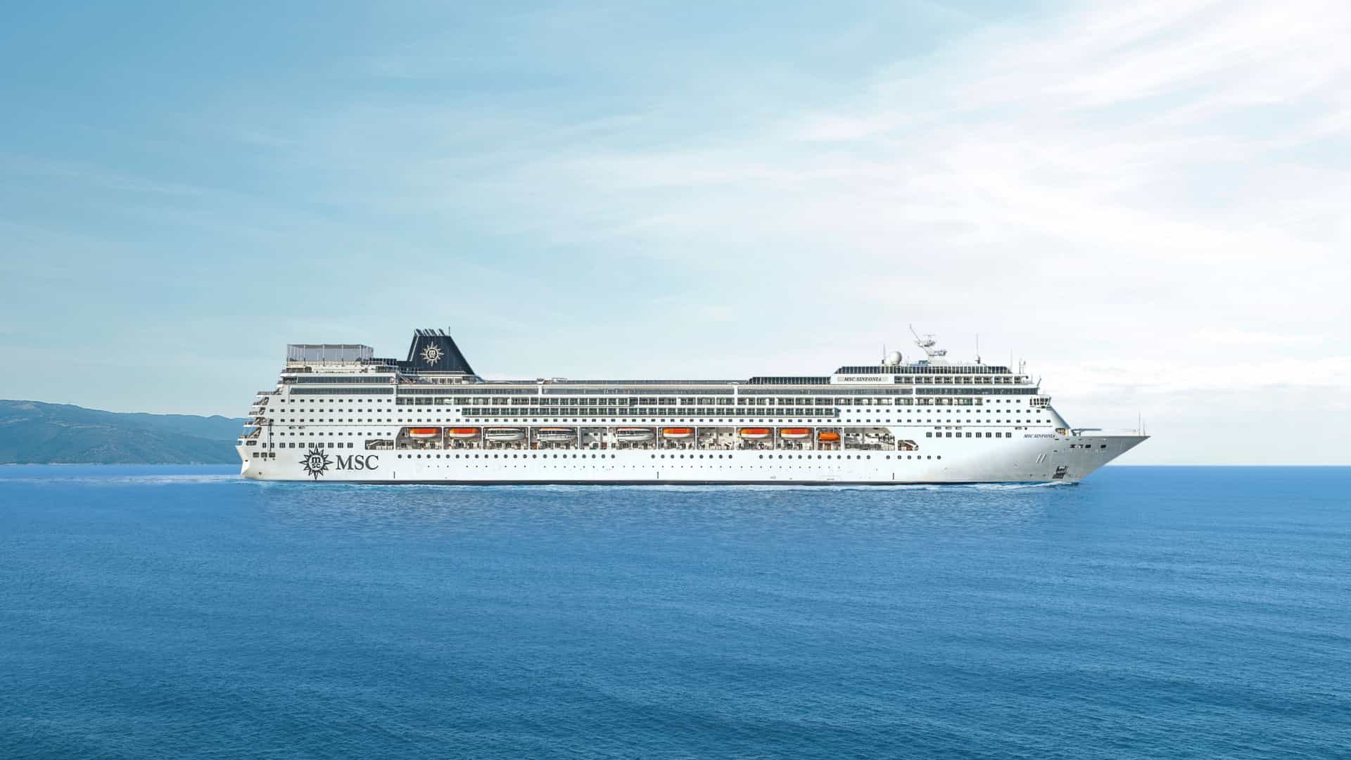 MSC Sinfonia cruise ship exterior.