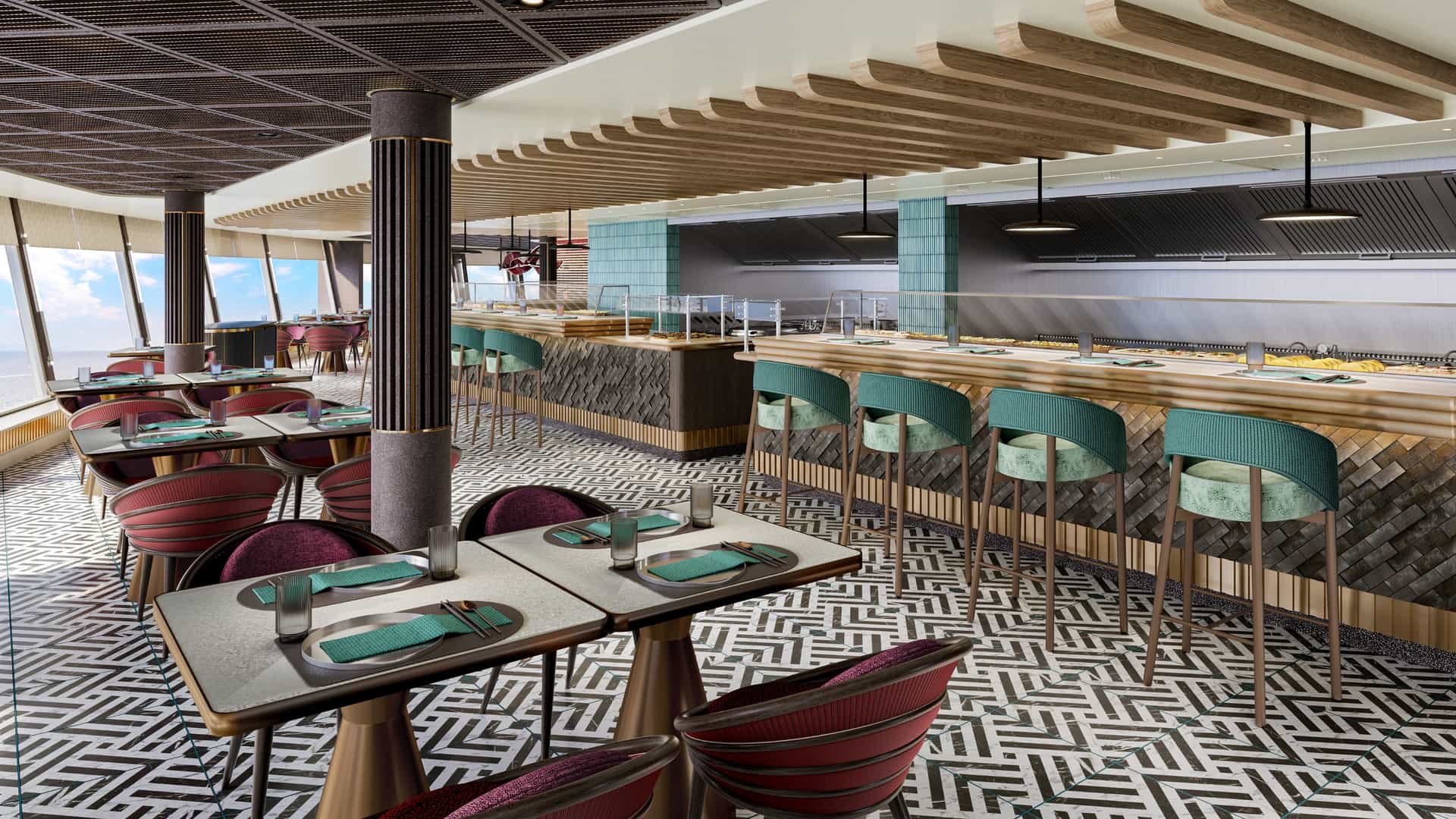 A wide show showcasing Norwegian Cruise Line's new Thai specialty dining restaurant, Sukhothai.