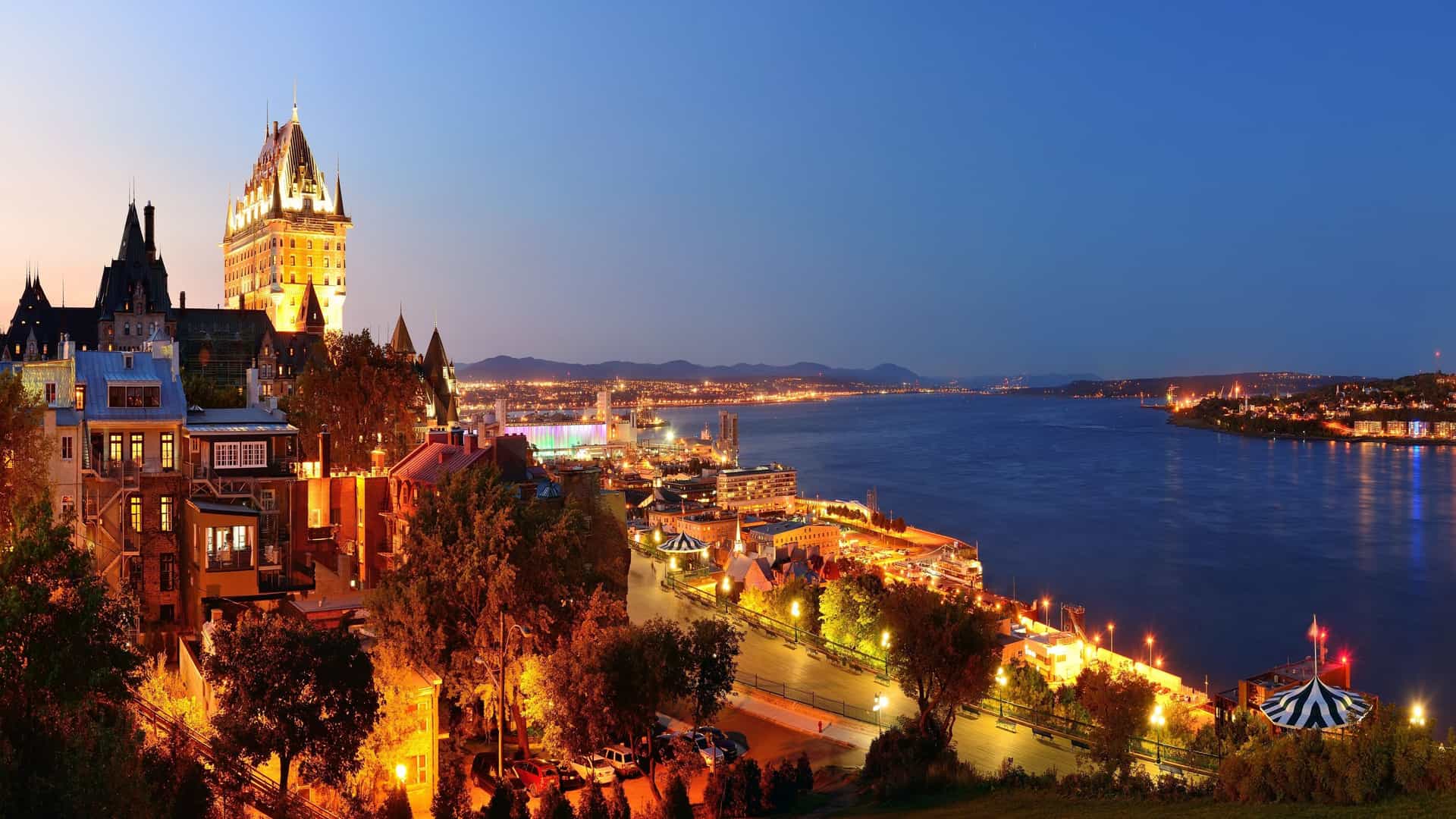 Historic Château Frontenac hotel in Quebec City.