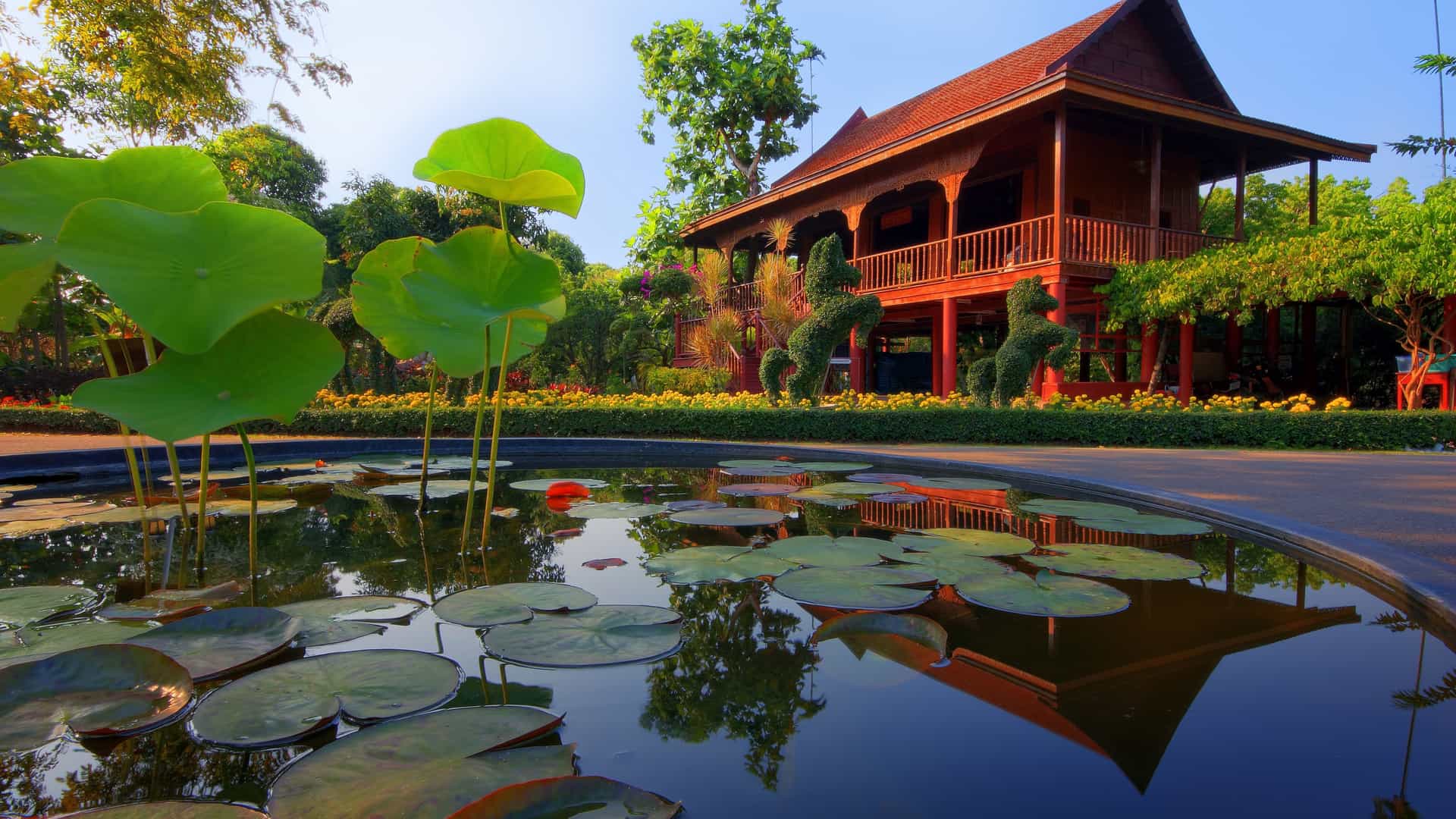 Serene Thai landscape, a glimpse of Cunard's Asia cruise experience.