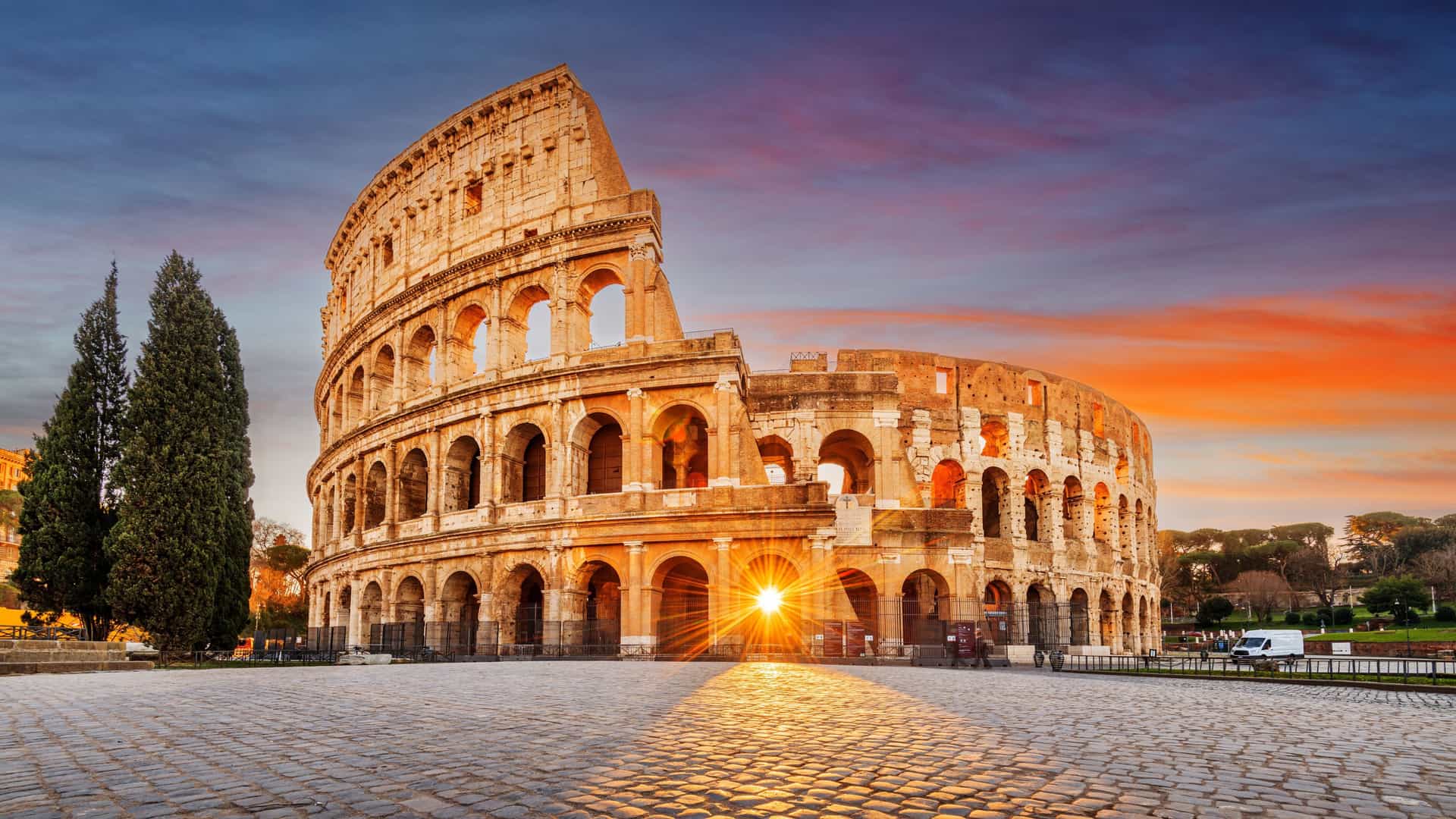 Historic Colosseum amphitheater in Rome, Italy—an iconic cultural landmark featured on Viking Expedition Cruises through Europe.