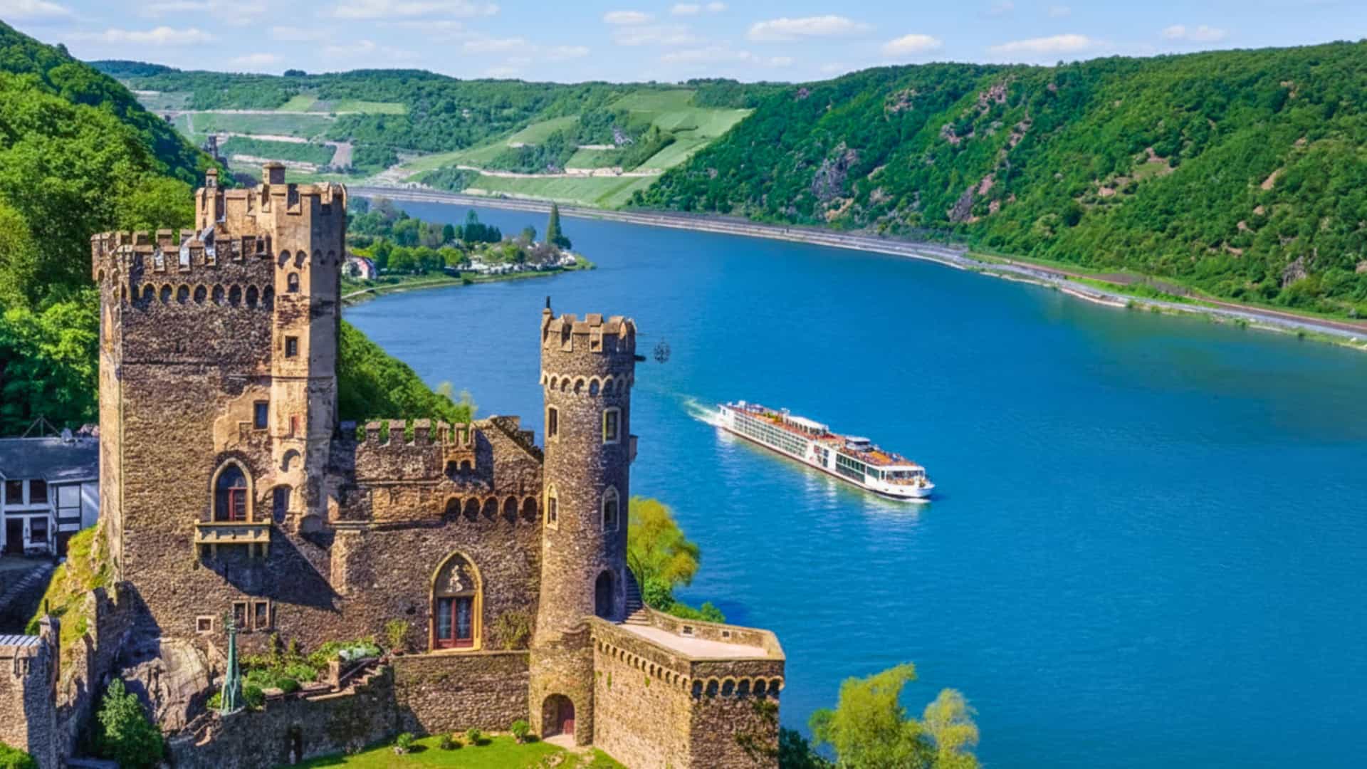 Viking Halogi river cruise ship exterior.