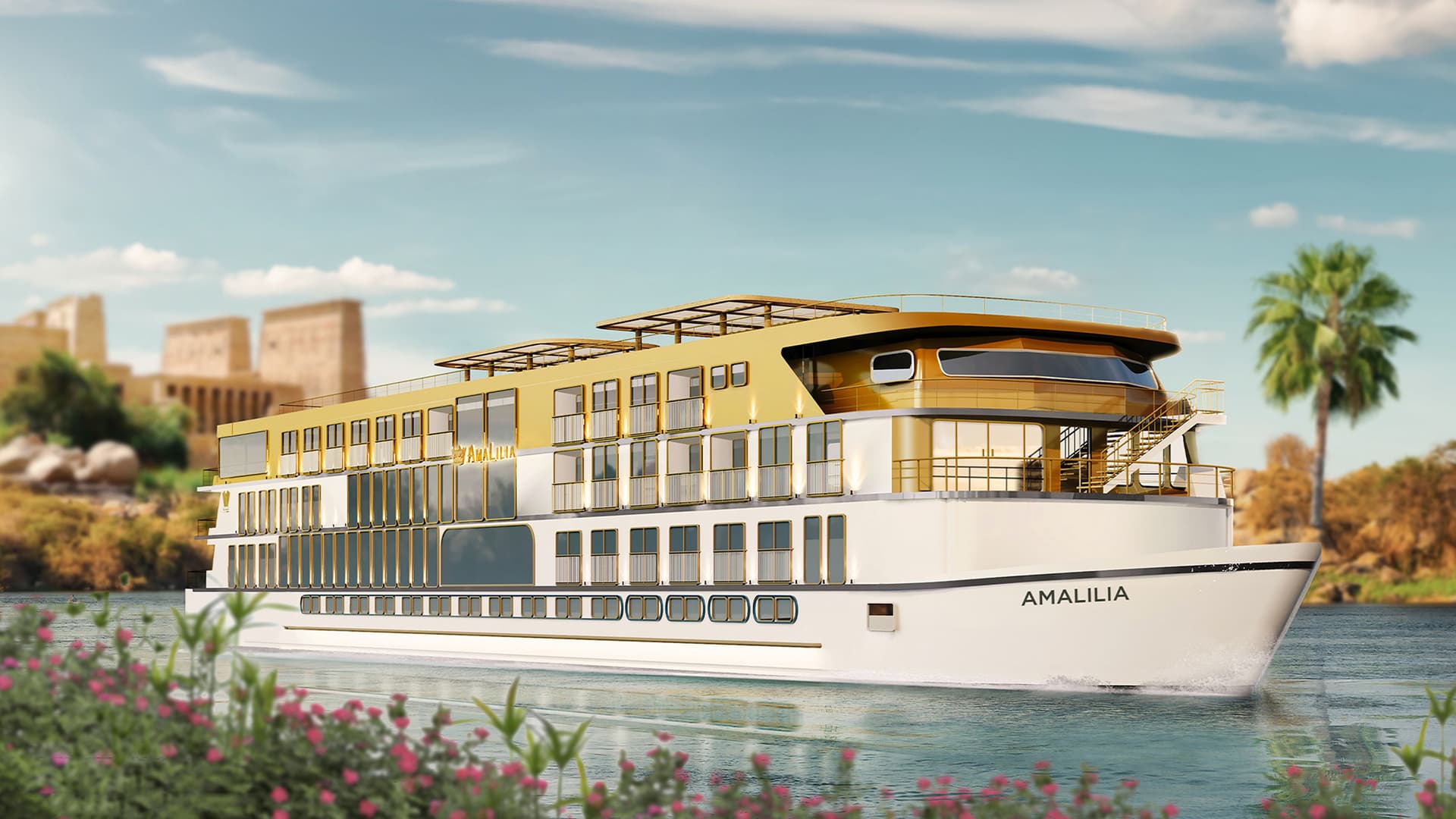 Amawaterways AmaLilia river ship exterior.