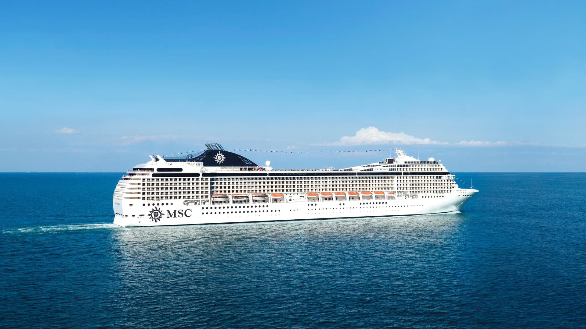 MSC Musica cruise ship exterior.