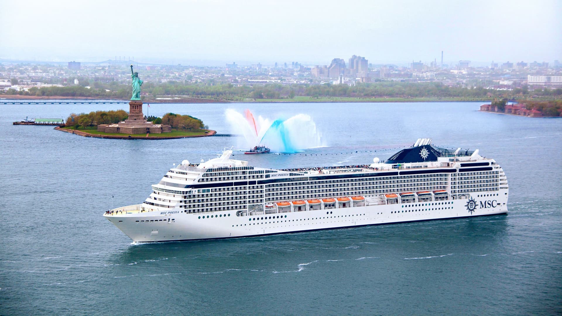 MSC Poesia cruise ship exterior.