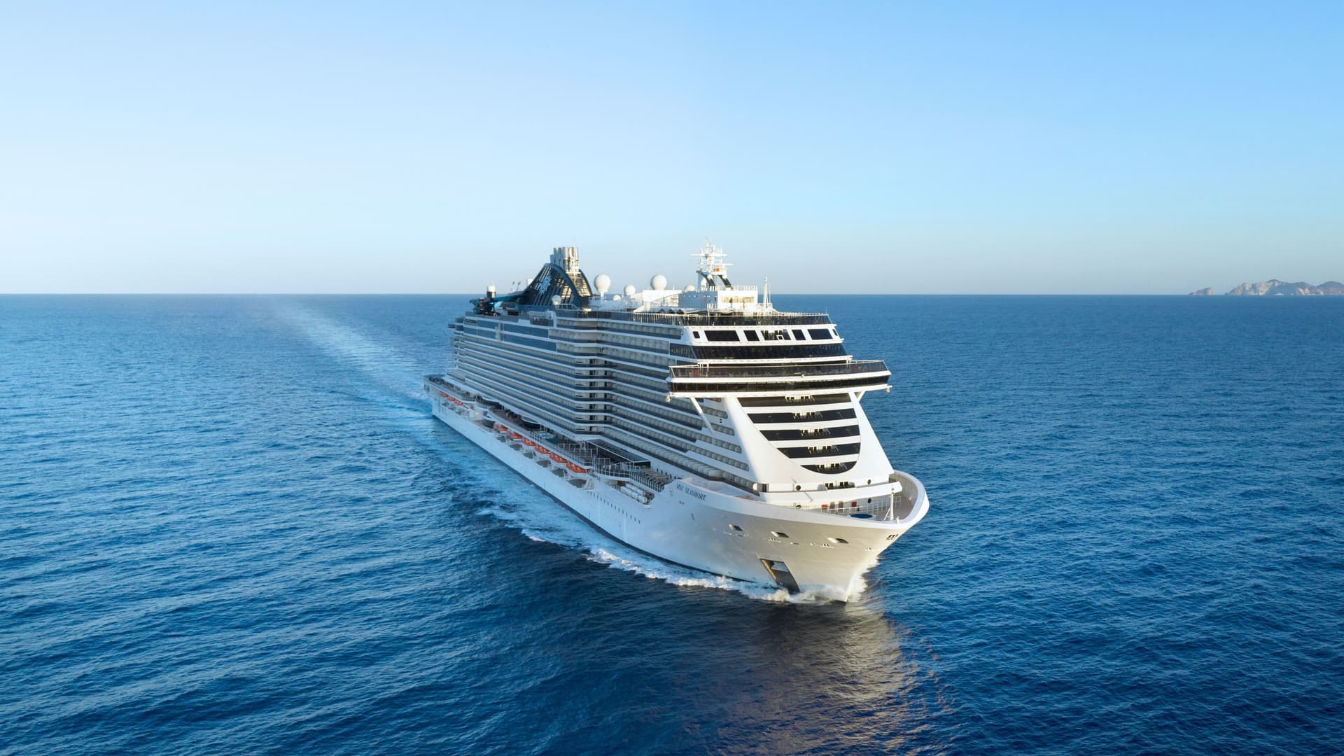 MSC Seashore cruise ship exterior.