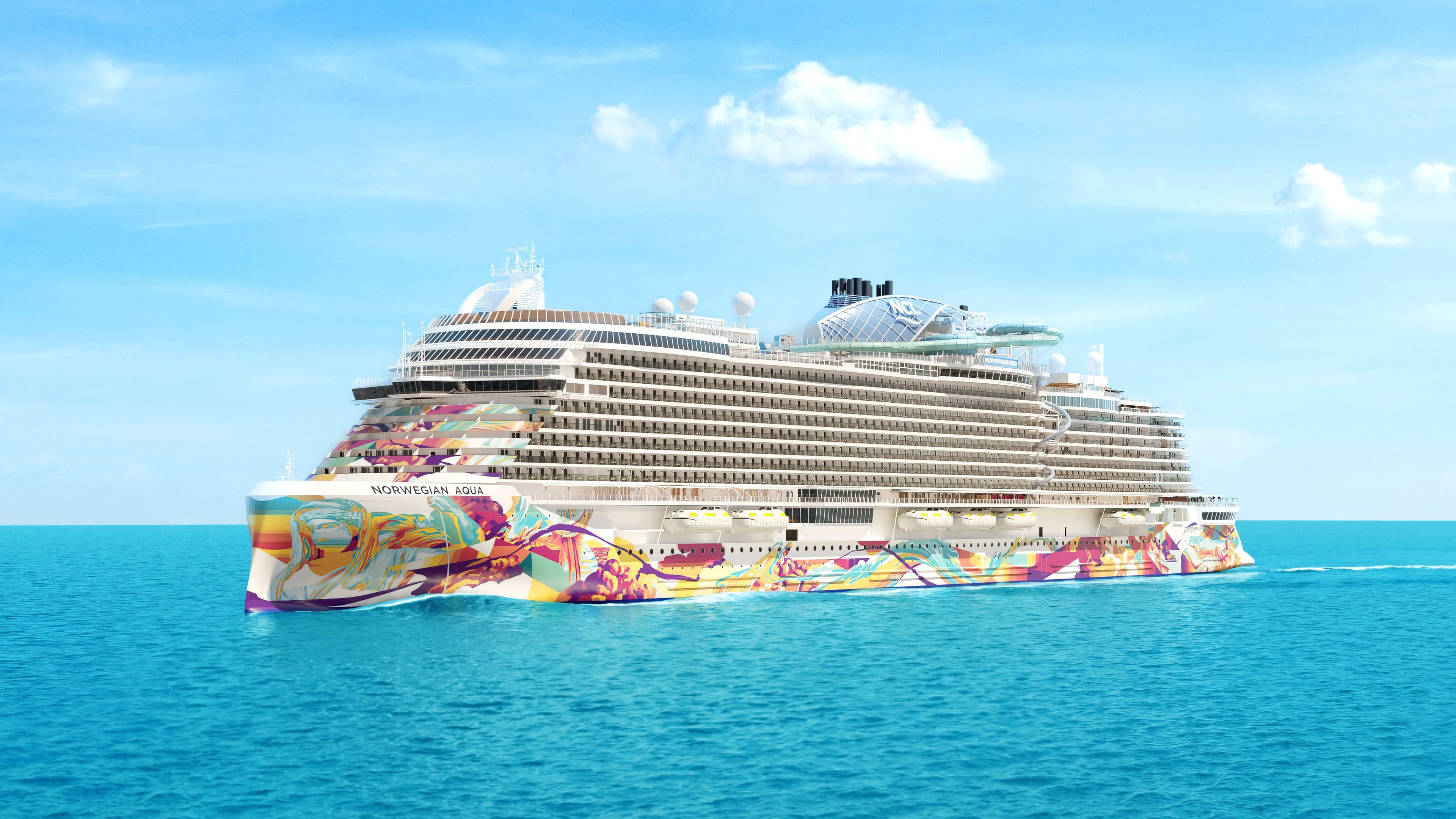 Norwegian Aqua at sea.