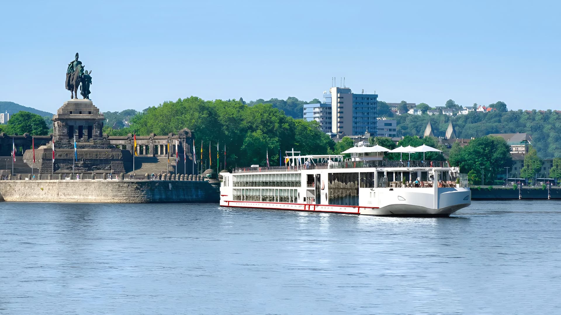 Viking Dagur sailing one of Europe's rivers.