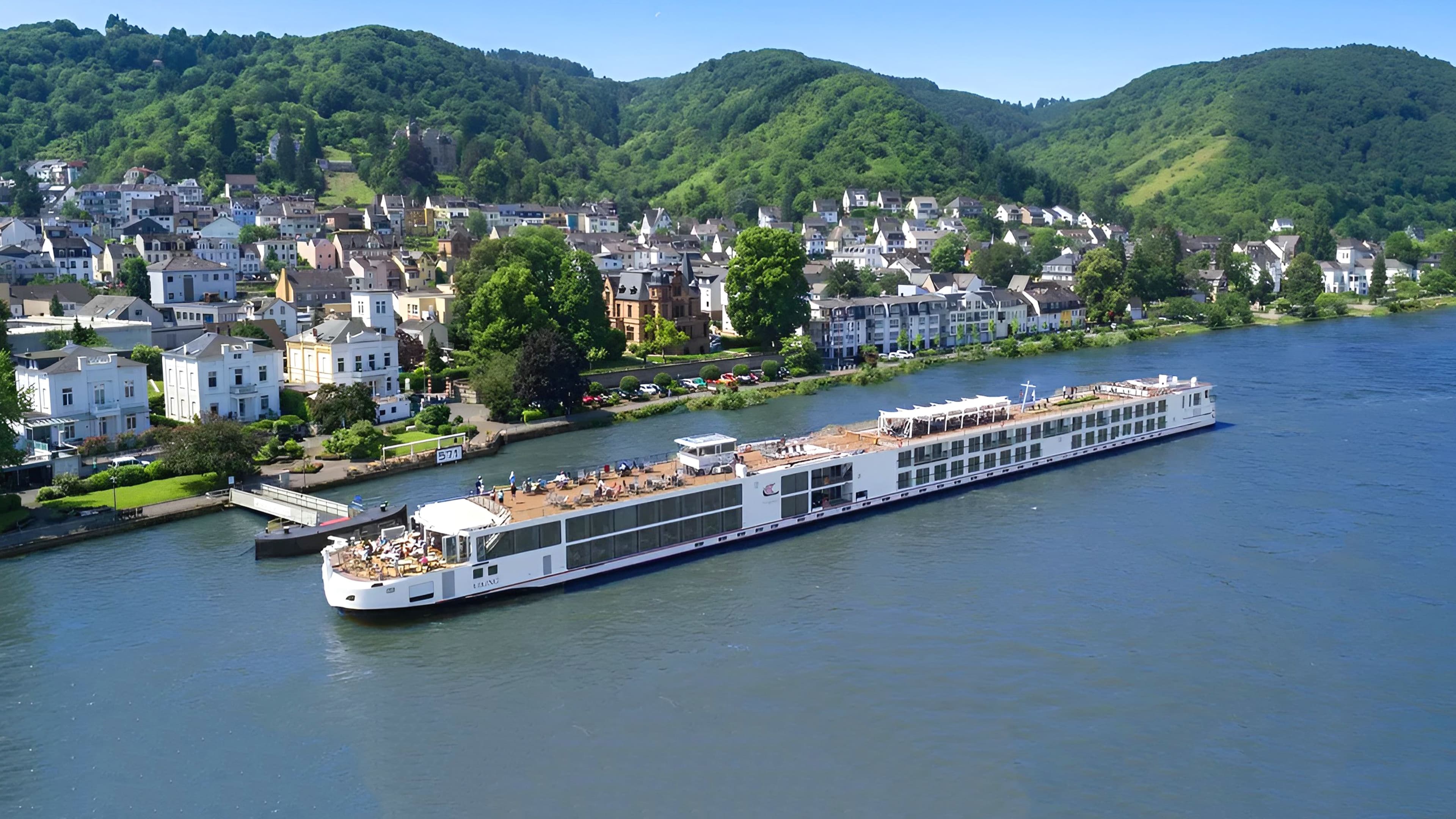 Viking Idun sailing on a European river.