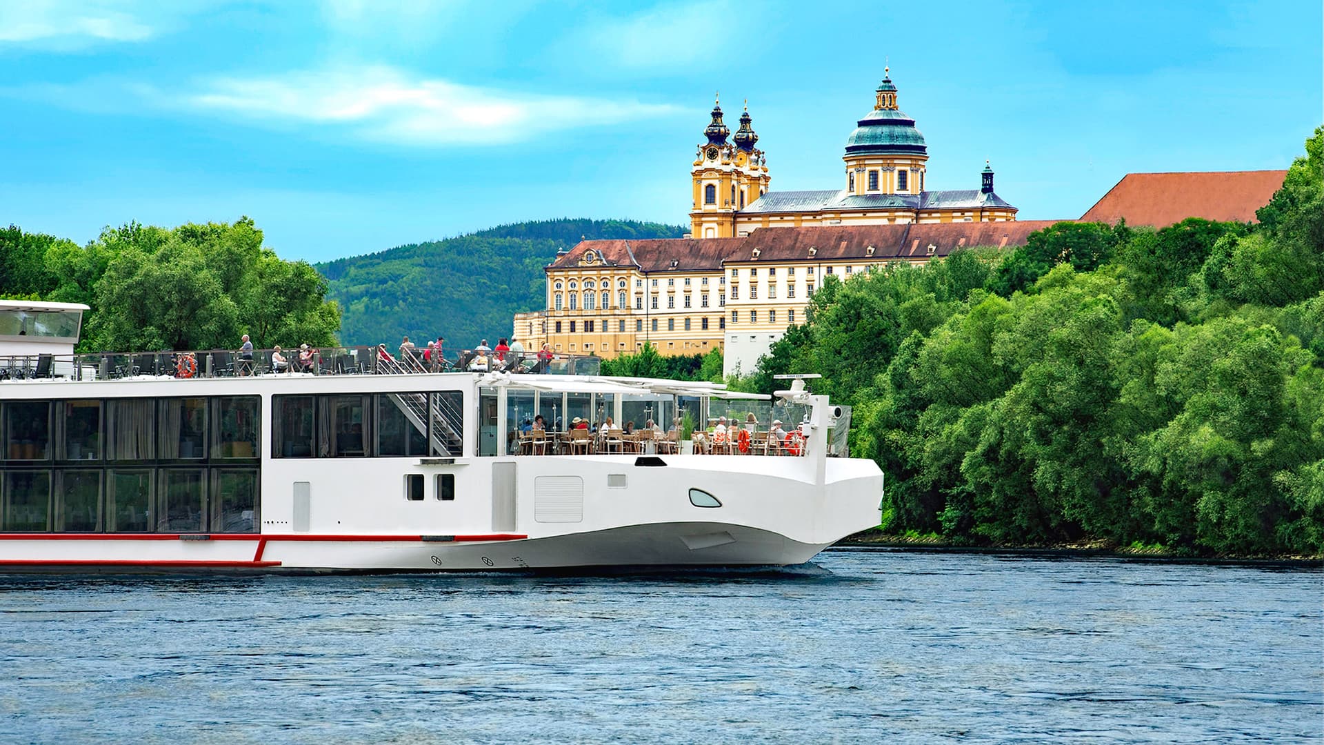 Viking Kara river cruise ship exterior.