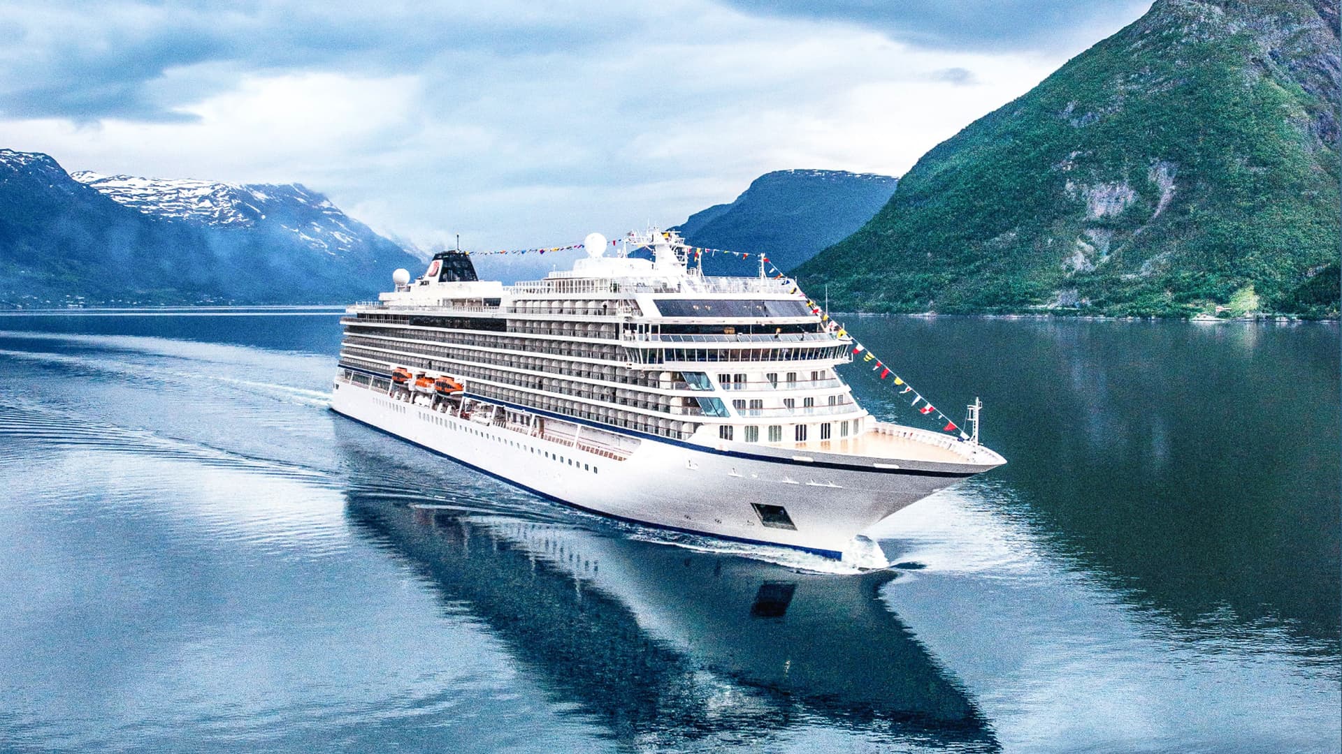 Viking Neptune in a European fjord.