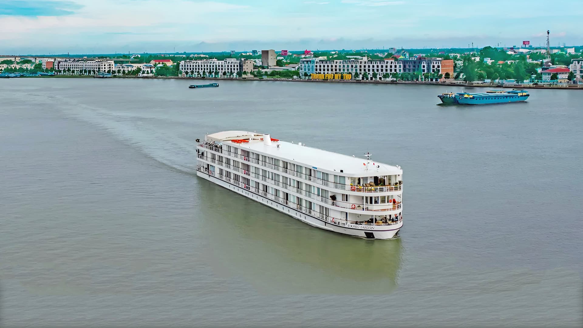 Viking Saigon sailing the Mekong River.