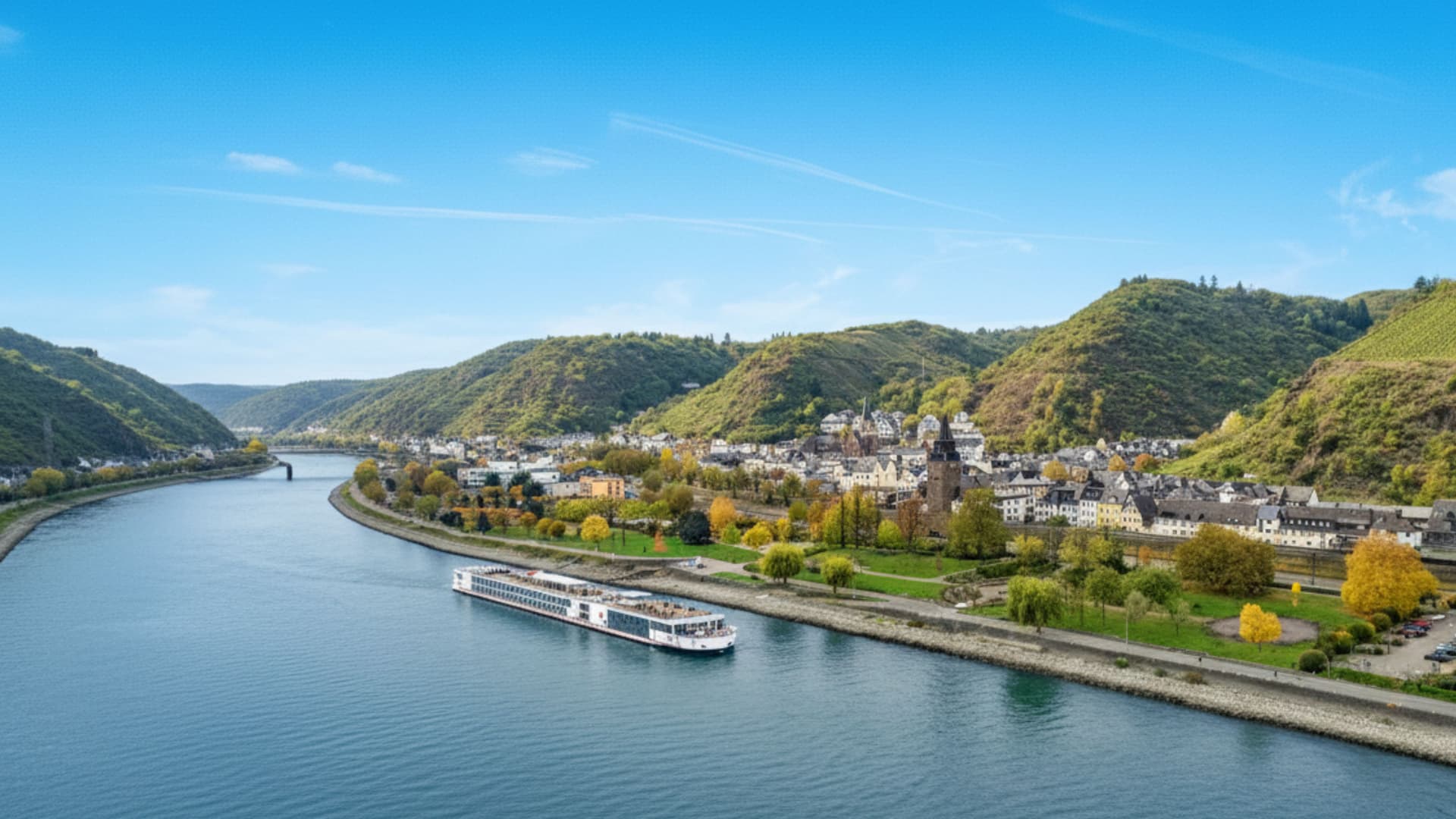 Viking Sjofn river cruise ship exterior.