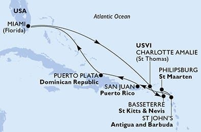 Cruise Itinerary Map