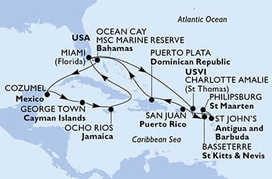 Cruise Itinerary Map