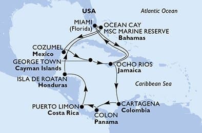 Cruise Itinerary Map