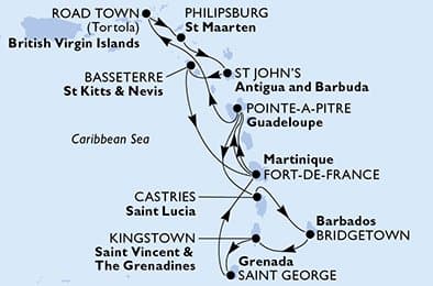 Cruise Itinerary Map