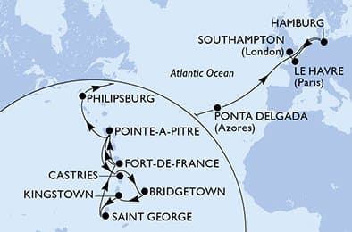 Cruise Itinerary Map