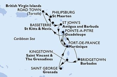 Cruise Itinerary Map