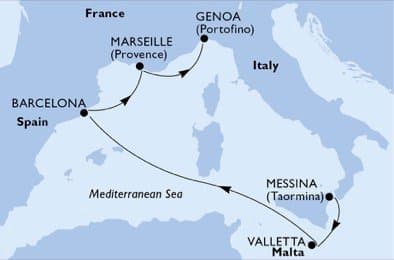 Cruise Itinerary Map