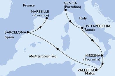 Cruise Itinerary Map