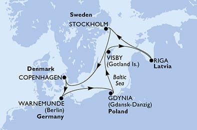 Cruise Itinerary Map