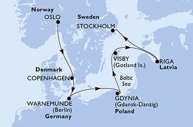 Cruise Itinerary Map
