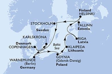 Cruise Itinerary Map