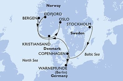 Cruise Itinerary Map