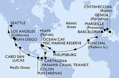 Cruise Itinerary Map