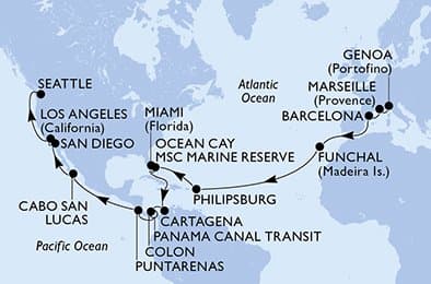 Cruise Itinerary Map