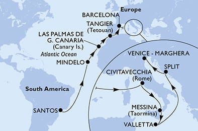 Cruise Itinerary Map