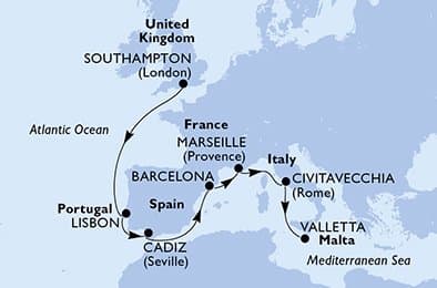 Cruise Itinerary Map